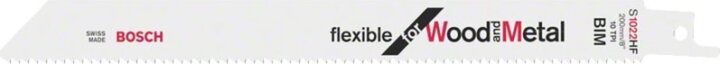 Bosch S 1022 HF Flexible for Wood and Metal 200mm Szablyafűrészlap (100 db / csomag)