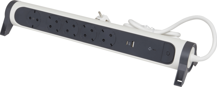 Legrand 694510 230V Túlfeszültség védő elosztó 5 aljzatos 1.5m - Fehér/Fekete Legrand 694510 230V Túlfeszültség védő elosztó 5 aljzatos 1.5m - Fehér/Fekete