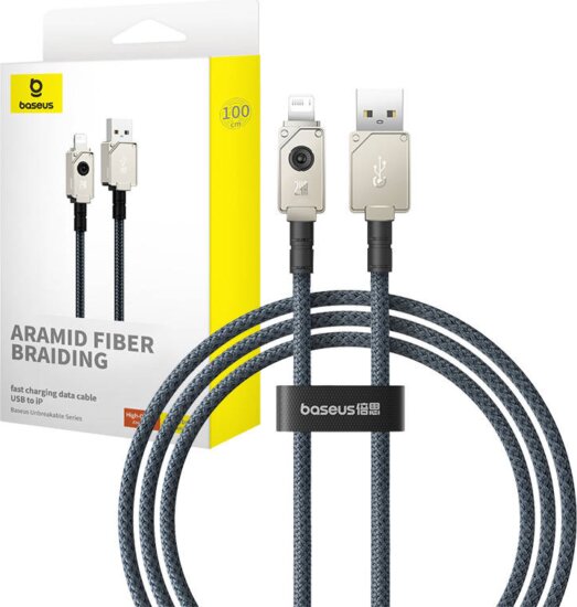 Baseus USB-A apa - Lightning apa 2.0 iPhone Töltő kábel - Fekete (1m)