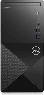 Dell Vostro 3020 MT Számítógép Fekete (Intel i3-13100 / 8GB / 256GB SSD / 1TB HDD / Linux)