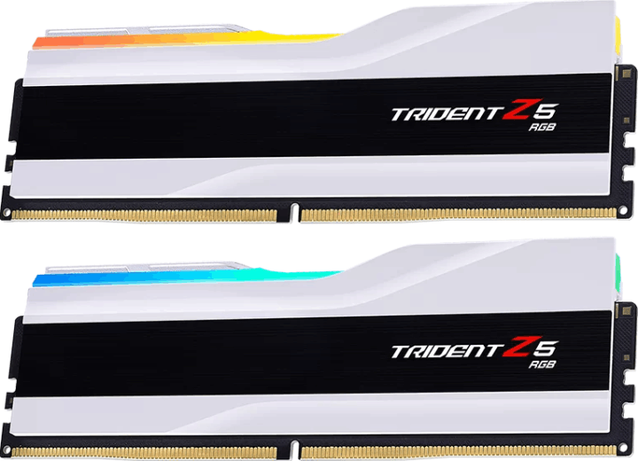 G.Skill 64GB / 6000 Trident Z5 RGB White (Intel XMP) DDR5 RAM KIT (2x32GB) G.Skill 64GB / 6000 Trident Z5 RGB White (Intel XMP) DDR5 RAM KIT (2x32GB)