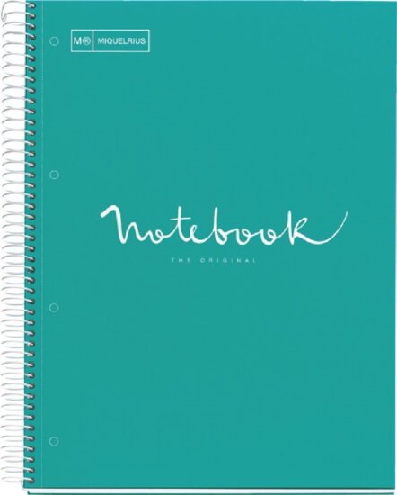 Miquelrius Emotions 5x24 lapos A4 kockás spirálfüzet - Türkiz Miquelrius Emotions 5x24 lapos A4 kockás spirálfüzet - Türkiz