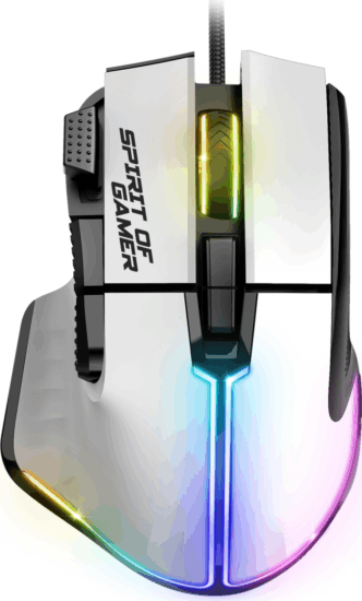 Spirit of Gamer PRO-M5 Arctic Vezetékes Gamer Egér - Fehér