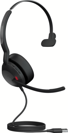 Jabra Evolve2 50 MS Mono USB-A / Wireless Headset - Fekete Jabra Evolve2 50 MS Mono USB-A / Wireless Headset - Fekete