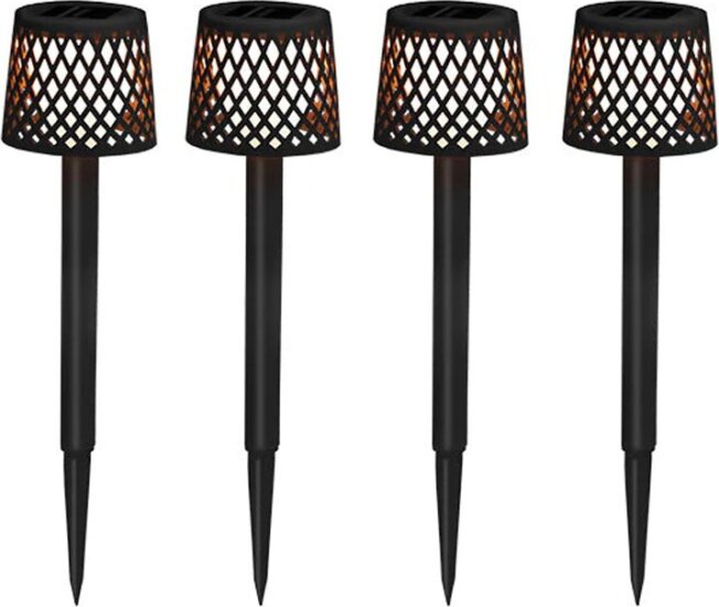 New Garden Gretita Napelemes leszúrható kerti lámpa - Fekete (4db)