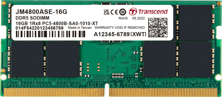 Transcend 16GB / 4800 DDR5 JetRam Notebook RAM