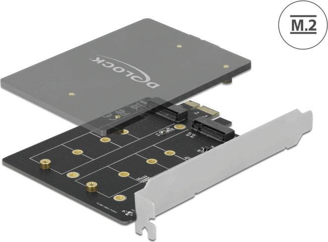 Delock 90432 2x M.2 Key B port bővítő PCIe kártya