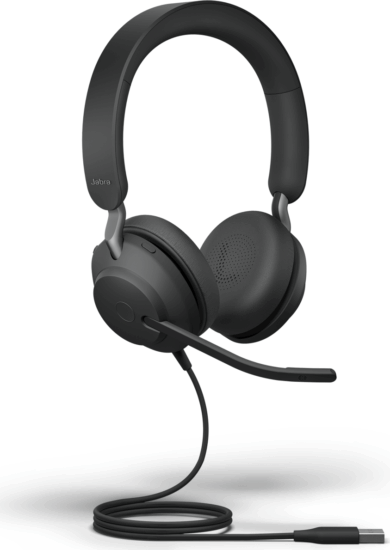 Jabra Evolve2 40 UC (USB-A) Stereo Vezetékes Headset - Fekete