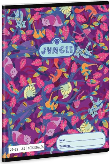 Ars Una Jungle 23 5259 A5 27-32 kockás füzet