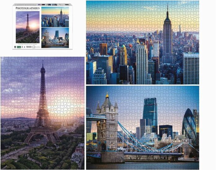 Ambassador Nevezetességek - 3 x 1000 darabos puzzle