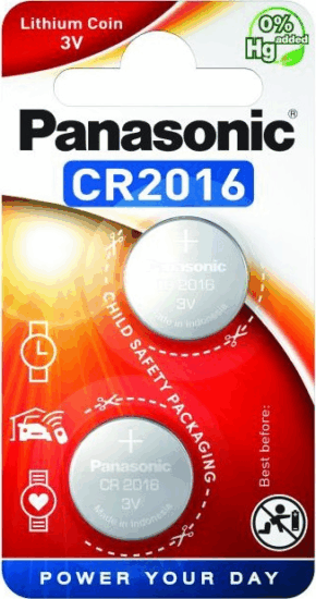Panasonic CR2016 Gombelem (2db/csomag)