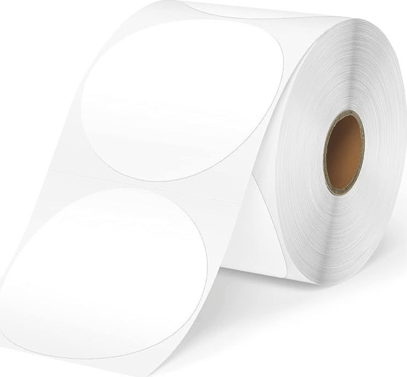 Niimbot T14*28 mm Kör címke hőtranszferes nyomtatóhoz (220 címke / tekercs) - Fehér