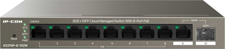 IP-COM G2210P-8-102W Gigabit PoE Switch