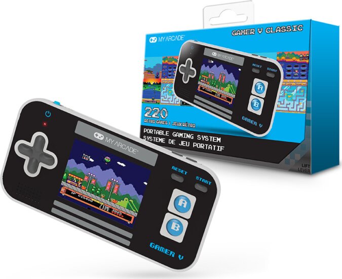 My Arcade Gamer V Classic 220in1 Fekete&Kék hordozható Retro Játékkonzol