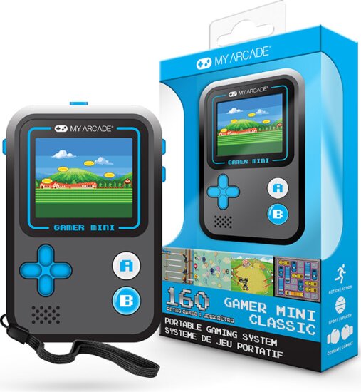 My Arcade Gamer Mini Classic 160in1 Fekete&Kék hordozható Retro Játékkonzol