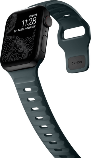Nomad Sport Apple Watch S1/2/3/4/5/6/7/8/SE/Ultra Szilikon Okosóra szíj 42/44/45/49mm - Kék