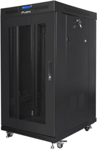 Lanberg 19" Álló rack szekrény 22U 800x800mm - Fekete Lanberg 19" Álló rack szekrény 22U 800x800mm - Fekete