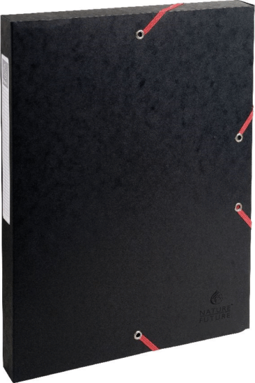 Exacompta A4 Prespán karton gumis box - Fekete