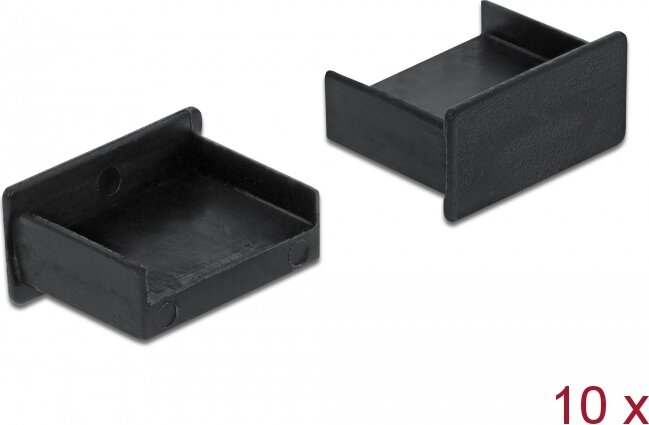 Delock 64102 USB-A Porvédő - Fekete (10db) Delock 64102 USB-A Porvédő - Fekete (10db)
