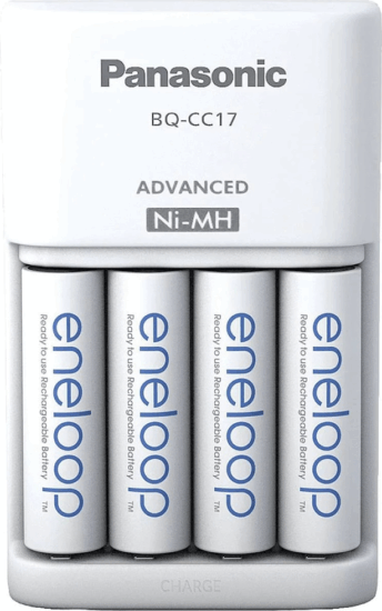 Panasonic Eneloop K-KJ17MCC40E 4x AA/AAA NiMH Akkumulátor töltő + 4db elem (4x AA - 2000mAh)