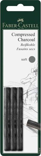 Faber-Castell AG Pitt Hengeres szénkréta - fekete (3 db/doboz) Faber-Castell AG Pitt Hengeres szénkréta - fekete (3 db/doboz)