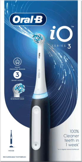 Oral-B iO Series 3 Magnetikus Elektromos fogkefe - Fekete