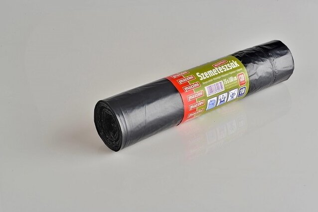 Mazzini Húzófüles szemeteszsák 130 l (10 db / tekercs) - Fekete Mazzini Húzófüles szemeteszsák 130 l (10 db / tekercs) - Fekete