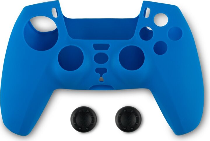 Spartan Gear PS5 Controller Szilikon Markolat és Thumbgrips védőburkolat - Kék