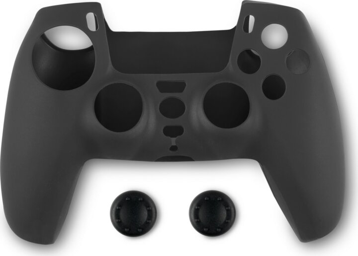 Spartan Gear PS5 Controller Szilikon Markolat és Thumbgrips védőburkolat - Fekete