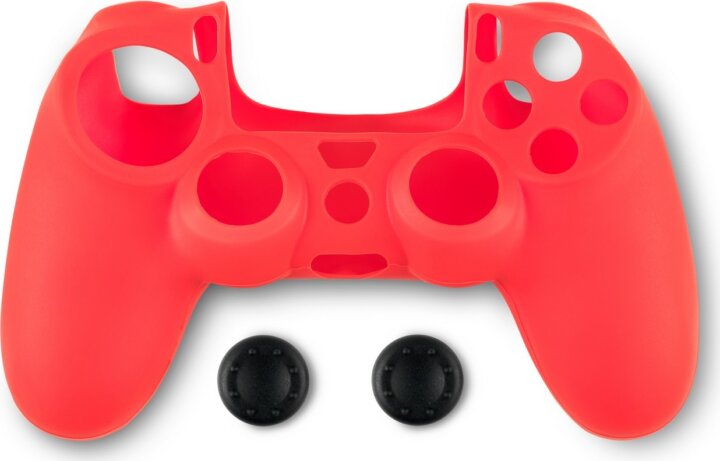 Spartan Gear PS4 Controller Szilikon Markolat és Thumbgrips védőburkolat - Piros Spartan Gear PS4 Controller Szilikon Markolat és Thumbgrips védőburkolat - Piros