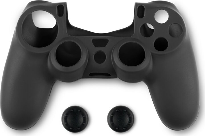 Spartan Gear PS4 Controller Szilikon Markolat és Thumbgrips védőburkolat - Fekete