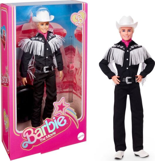 Barbie HRF30 The Movie: Ken fekete cowboy ruhában