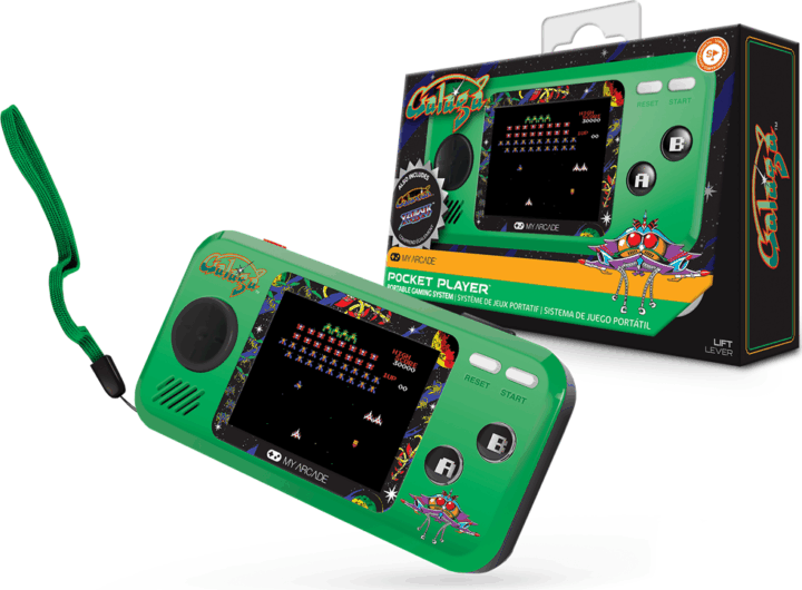 My Arcade Galaga 3in1 Pocket Player hordozható Retro Játékkonzol