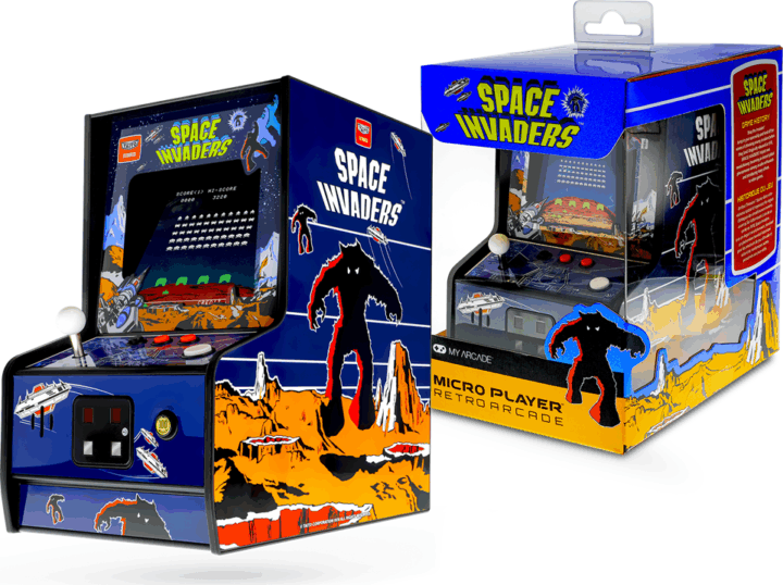 My Arcade Space Invaders Micro Player Arcade 6.75" hordozható Retro Játékkonzol