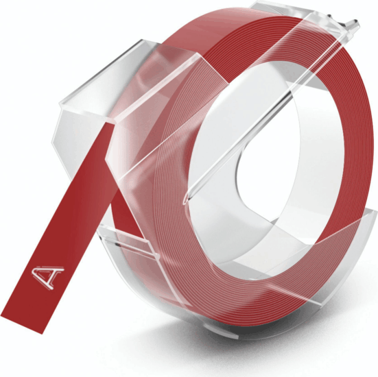 Dymo 520102 9 x 3000 mm Feliratozógép szalag - Piros