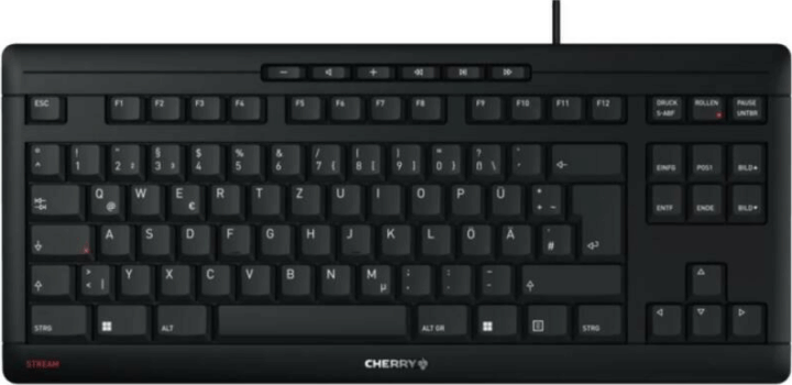 Cherry Stream TKL Vezetékes Billentyűzet (Fekete) - Francia