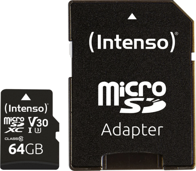 Intenso 64GB MicroSDXC CL10 Memóriakártya + Adapter