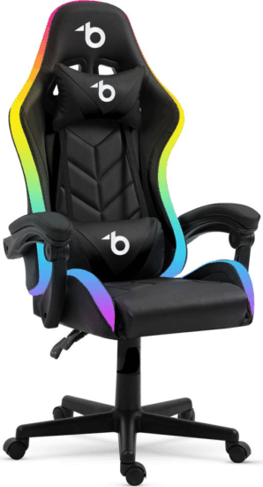 Delight BMD1115BK RGB Gamer szék - Fekete