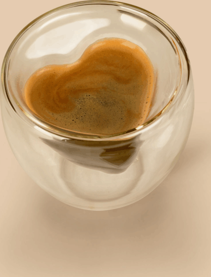 Family 57176K 180ml Szív Alakú Dupla Falú Üveg Pohár