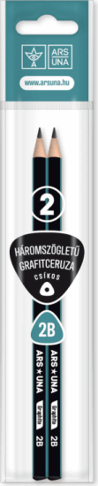 Ars Una Háromszögletű "2B" Grafitceruza (2 db / csomag)
