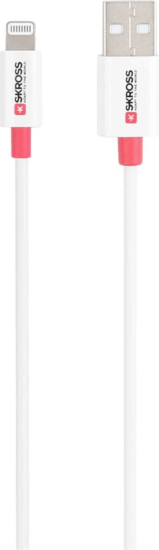 Skross USB-TO-LIGHT USB-A apa - Lightning apa 2.0 Adat és töltőkábel - Fehér (1.2m)