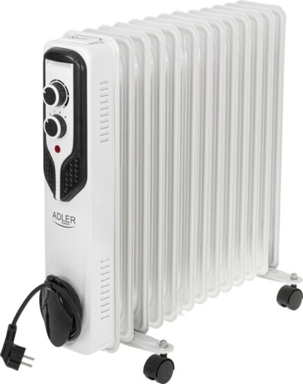 Adler AD 7818 Elektromos Olajradiátor 13 tagos 2500W - Fehér