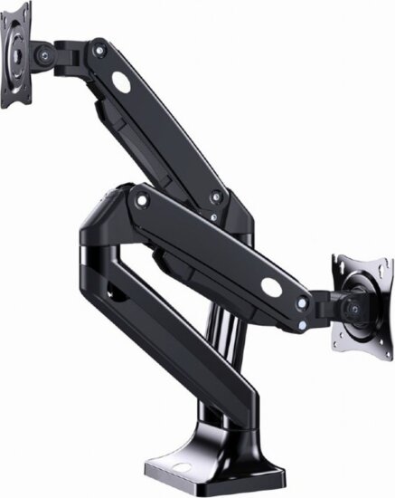 Gembird MA-DA2-03 17"-35" LCD TV/Monitor asztali tartó kar - Fekete (2 kijelző)
