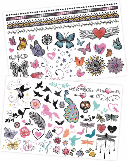 Buki Lemosható csillogó tetoválás szett