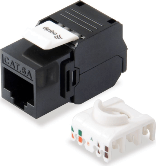 Equip 769226 CAT6a Keystone aljzat - Fekete (8db / csomag)