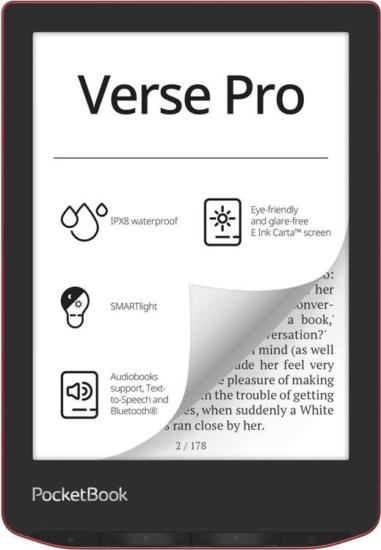 Pocketbook Verse Pro 6" 16GB E-book olvasó - Piros