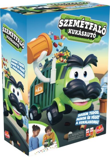 Szemétfaló kukásautó ügyességi társasjáték