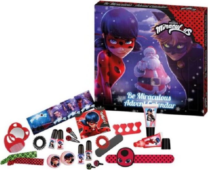 Miraculous: Be Miraculous! Smink és kitűző készlet Adventi Kalendárium