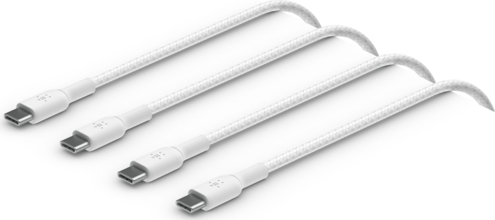 Belkin BoostCharge Twin Pack USB Type-C apa - USB Type-C apa Adat és töltő kábel - Fehér (1m)