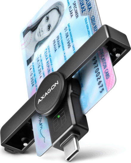 Axagon CRE-SMPC Chipkártyaolvasó - Fekete